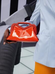 Minimalist Clutch Bag - Orange - View 7