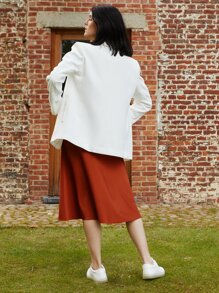 MOTF PREMIUM SINGLE BUTTON TAILORED BLAZER - White - View 2