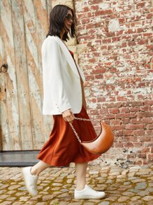 MOTF PREMIUM SINGLE BUTTON TAILORED BLAZER - White - View 9