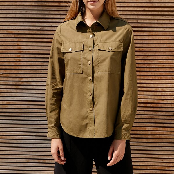 

100% COTTON UTILITY BLOUSE, Army green