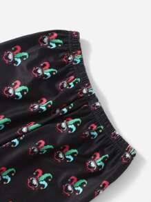 Toddler Boys Clown Print PJ Set - Black - View 4