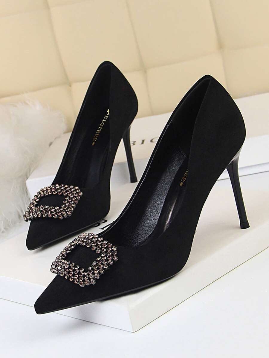 Buckle Decor Stiletto Court Heels