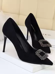 Buckle Decor Stiletto Court Heels