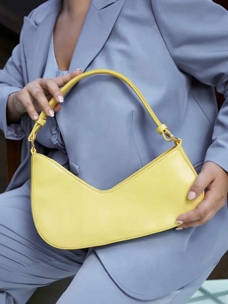 Minimalist Asymmetric Design Bag - Yellow - View 1