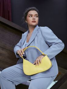 Minimalist Asymmetric Design Bag - Yellow - View 5