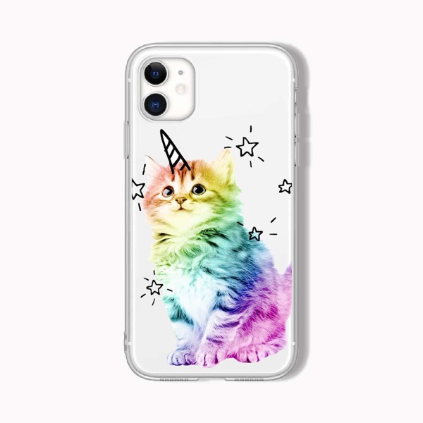 

Cat Painted Phone Case, Multicolor