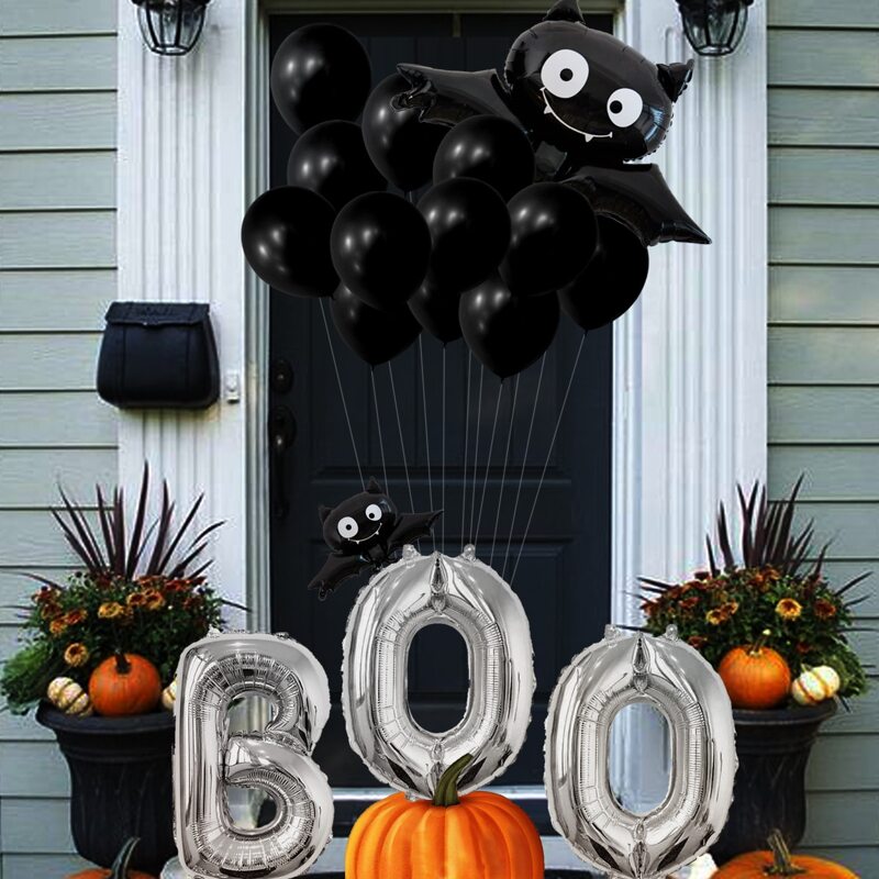 

21pcs Halloween Bat Balloon Set, Multicolor