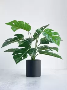 1 片人造热带叶子，塑料绿色人造植物叶子，适用于家居装饰、假植物、秋季装饰、房间、书桌、花园装饰、房间装饰用品、情人节、礼物