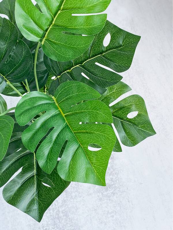 1pc Artificial Tropical Leaf, Plastic Green Faux Plant Leaf , For Home Decor SHEIN USA