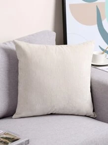1 pieza Funda de cojín sin relleno simple - Beis - Ver 3
