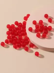 50入組釘珠DIY首飾配件 - 紅色 - 查看 1