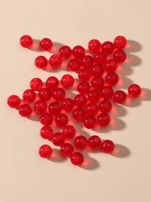 50入組釘珠DIY首飾配件 - 紅色 - 查看 2