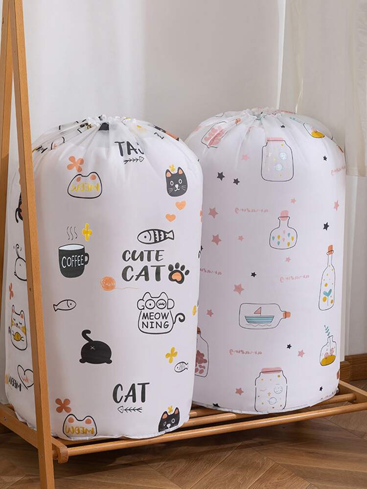 1pc Cartoon Graphic Random Waterproof Quilt Bag, Cute Large Drawstring Clothing Storage Bag For Home Decorations Autumn Decor Festival Decor Room Decor Home Decor Fall Decor Bedroom Decorbedroom,Organizer,Organiser,Home Storage,White T Shirt Women,Black Pants Women,Ladies Winter Clothes,Dress,Winter Clothes For Ladies,Elegant Woman Dresses,White Shirt For Ladies,Long Sleeve,White Jumpsuit For Women,Spring Dresses For Women,Spring Outfits For Women,Spring,Spring Clothes,Minimalist,Summer Tops - Multicolor - View 6