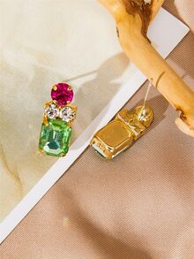 Hoa tai thả đá quý - Nhiều màu - Xem 2