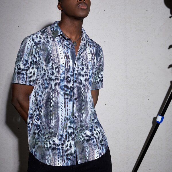 

Men Mixed Animal Print Shirt, Multicolor