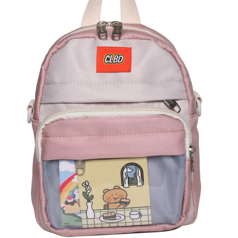 

Cartoon Graphic Backpack, Pink