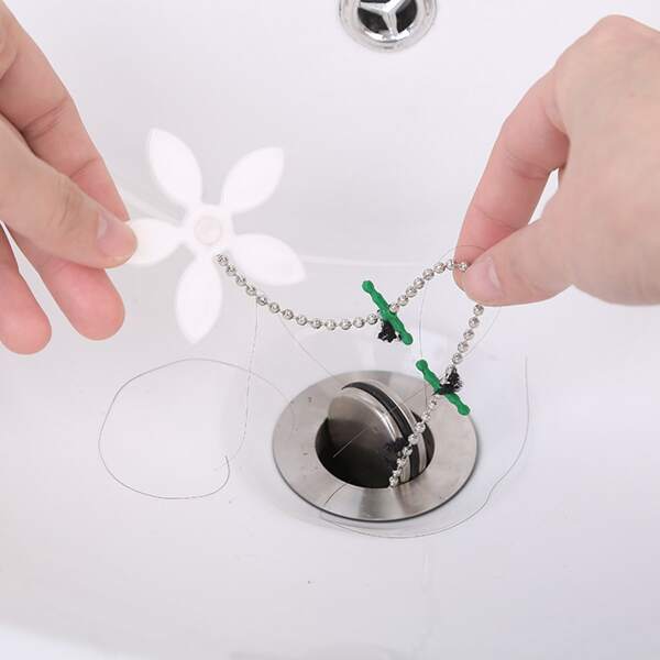 

1pc Flower Sewer Dredge Hook, White