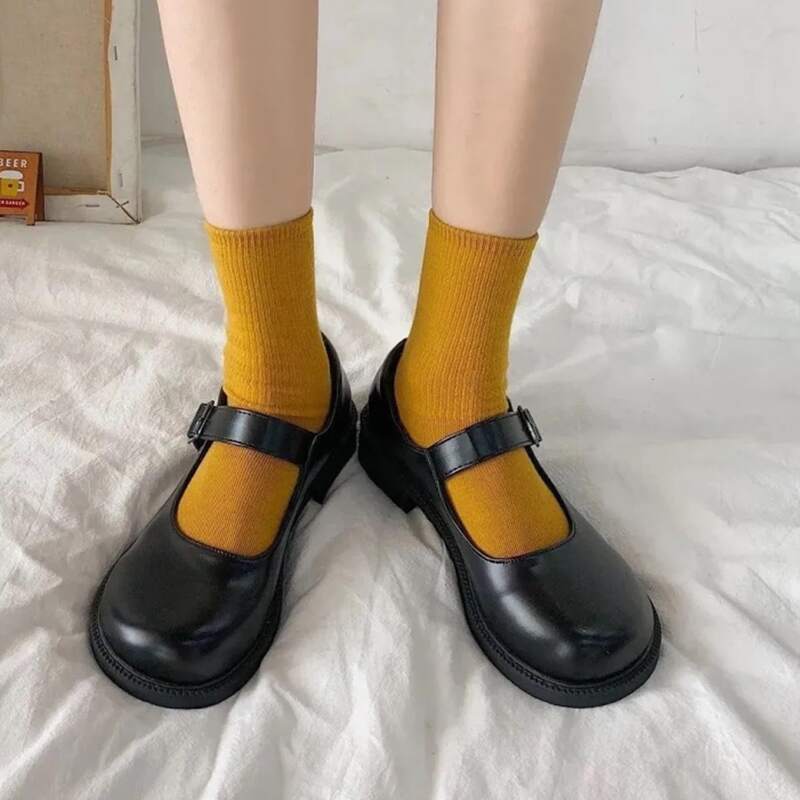 

Minimalist Mary Jane Flats, Black
