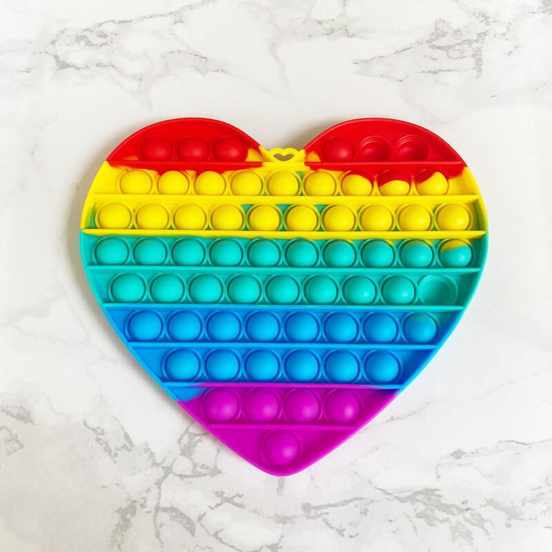 

1pc Heart Push Pop Bubble, Multicolor