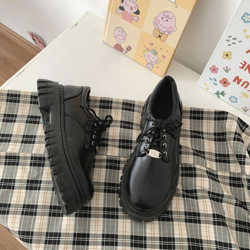 

Lace-up Front Oxford Shoes, Black