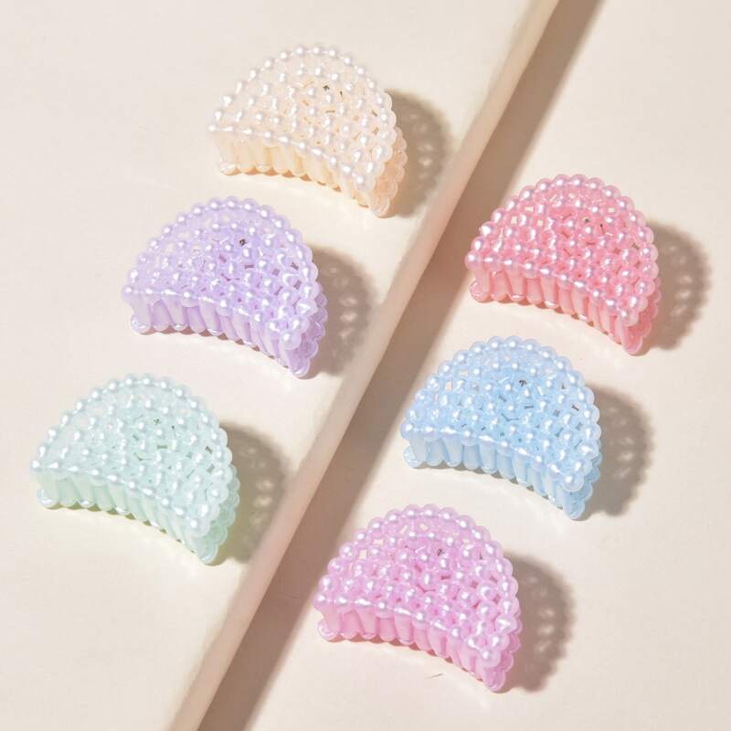 

6pcs Simple Hair Claw, Multicolor