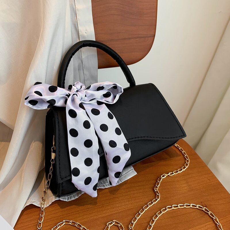 

Bow Decor Satchel Bag, Black