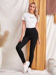 EMERY ROSE Quần tất nữ Hội Chữ thập màu trơn Giải trí - màu đen - Xem 5