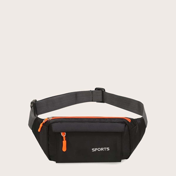

Letter Graphic Fanny Pack, Black