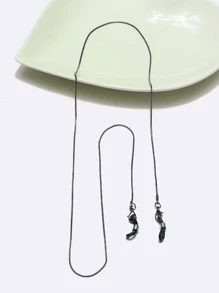 Dây đeo mắt kính và khẩu trang bằng đồng 1,2mm thanh lịch, nhiều màu sắc: Đen, Vàng, Bạc, Phụ kiện kính dành cho phụ nữ - màu đen - Xem 2