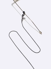 Dây đeo mắt kính và khẩu trang bằng đồng 1,2mm thanh lịch, nhiều màu sắc: Đen, Vàng, Bạc, Phụ kiện kính dành cho phụ nữ - màu đen - Xem 3