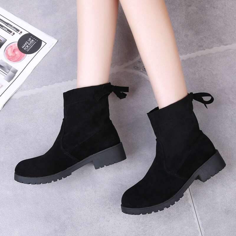 

Lace Up Decor Boots, Black