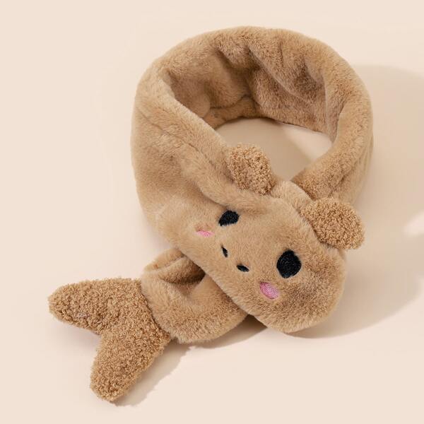 

Toddler Kids Cartoon Scarf, Brown