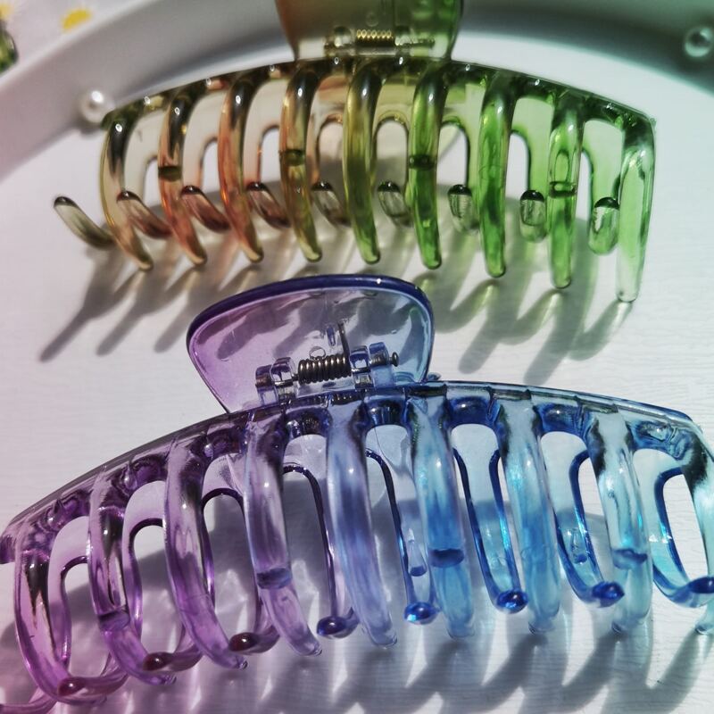 

2pcs Random Colorful Hair Claw, Multicolor
