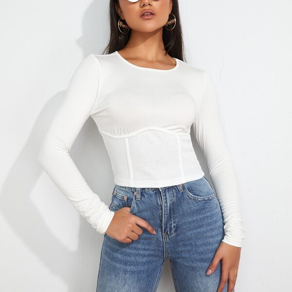 

Solid Slim Fit Tee, White