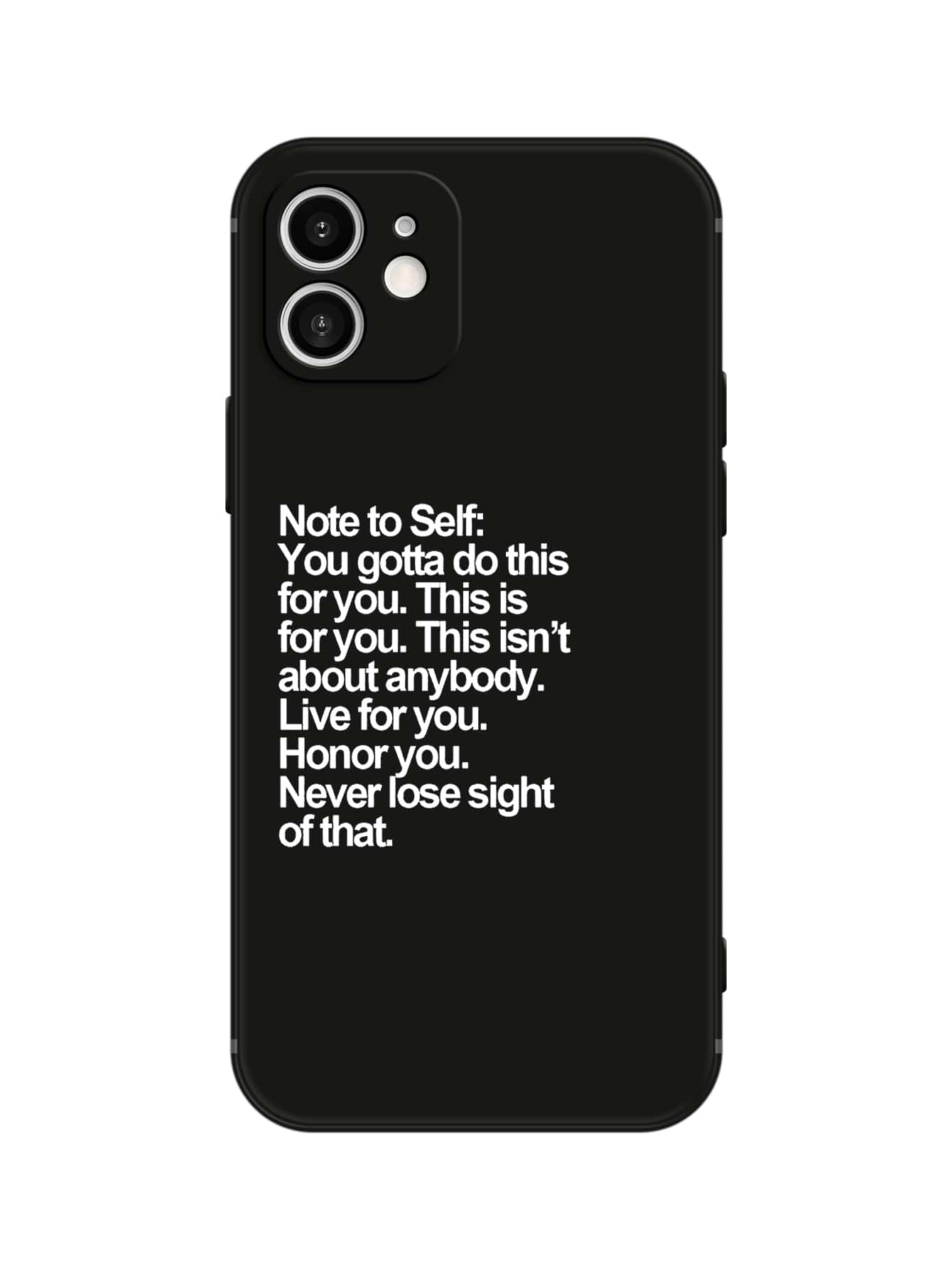 Letter Graphic Phone Case Compatible With iPhone15/15Plus/15Pro/15Promax - Black and White - View 1