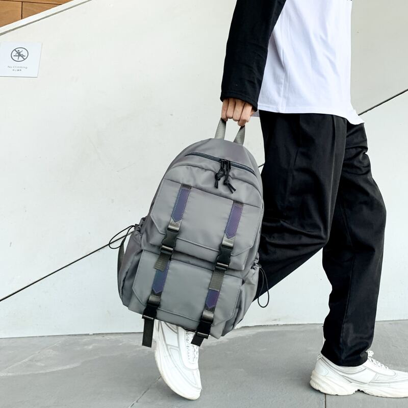 

Double Buckle Backpack, Grey