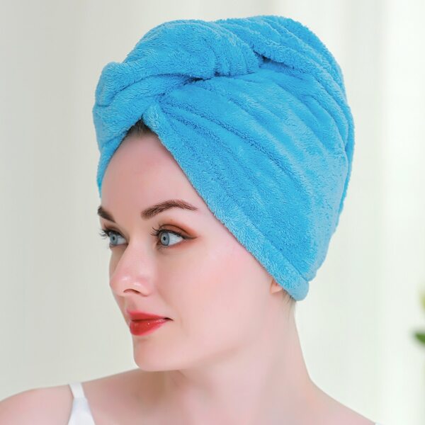 

Plain Hair Drying Cap, Blue