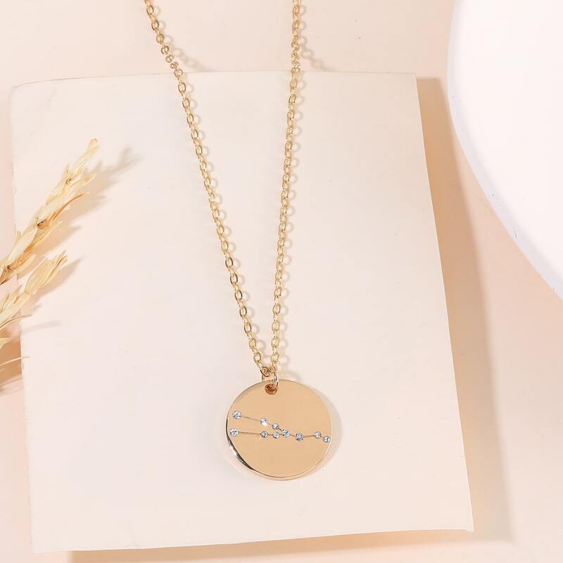 

Rhinestone Pendant Necklace, Gold
