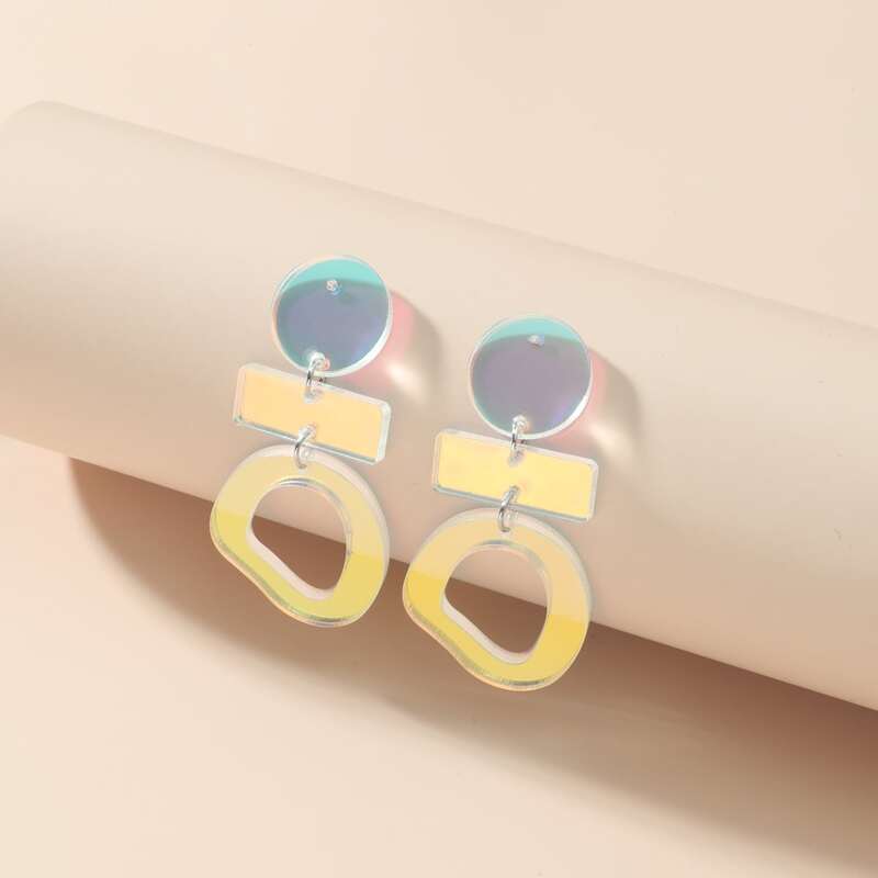 

Geo Drop Earrings, Multicolor