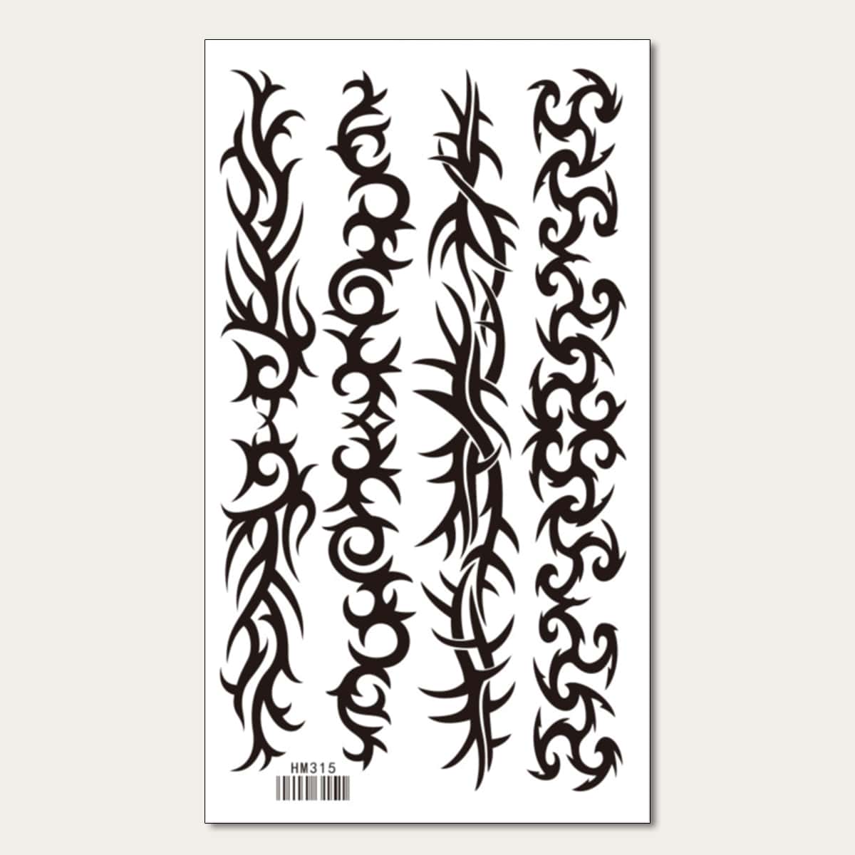 

1sheet Graphic Tattoo Sticker, Black