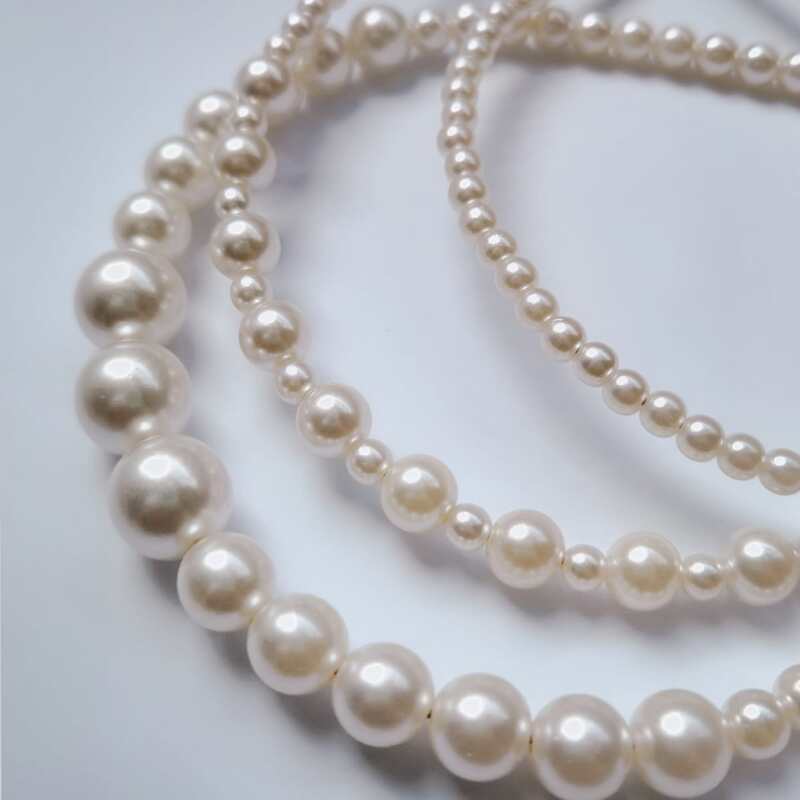 

1pc Faux Pearl Beaded Headband, White