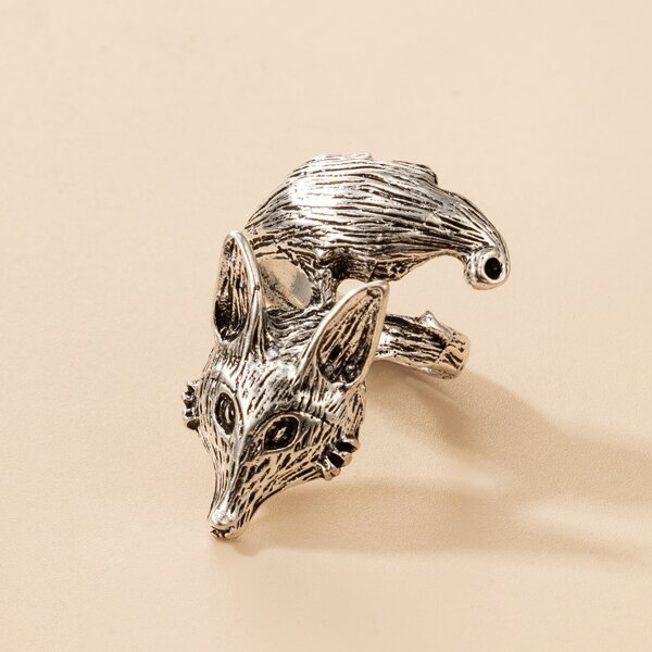 

Fox Design Ring, Silver