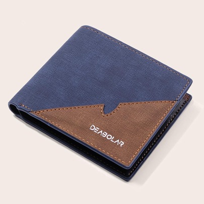 Men Two Tone Small Wallet