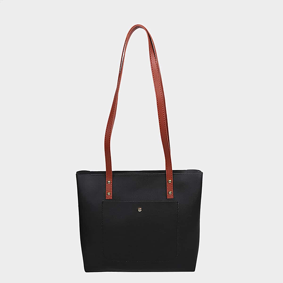

Two Tone Tote Bag, Black
