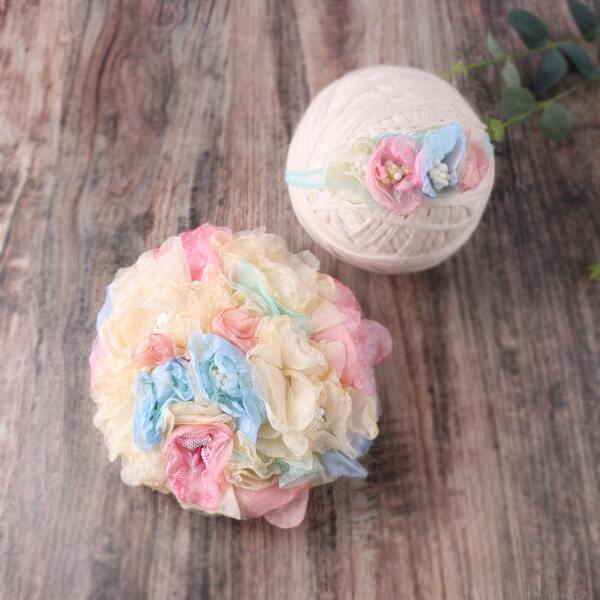 

Newborn Floral Applique Photo Outfit, Multicolor
