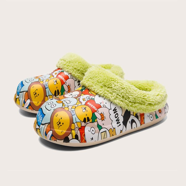 

Toddler Boys Cartoon Graphic Slippers, Multicolor