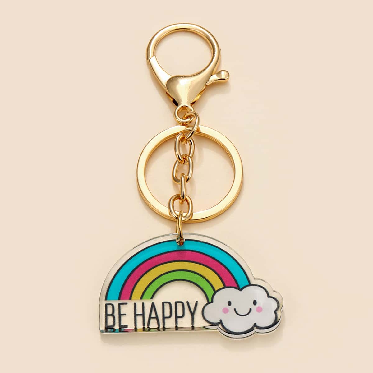 

Rainbow Charm Keychain, Multicolor
