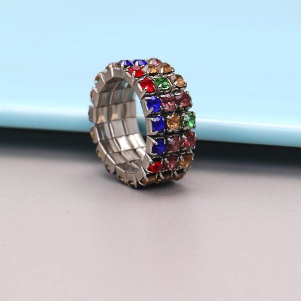 

Rhinestone Decor Ring, Multicolor
