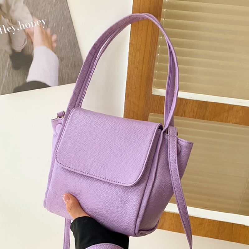 

Flap Shoulder Bag, Purple