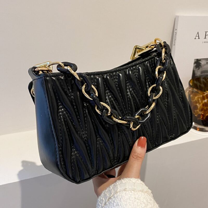 

Quilted Shoulder Bag, Black